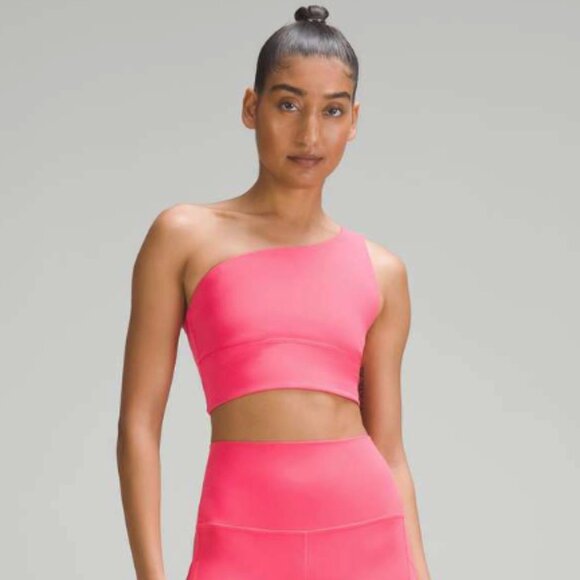 Lululemon Align Asymmetrical Bra *Light Support, A/B Cup Lip Gloss Size 4 - Picture 2 of 6